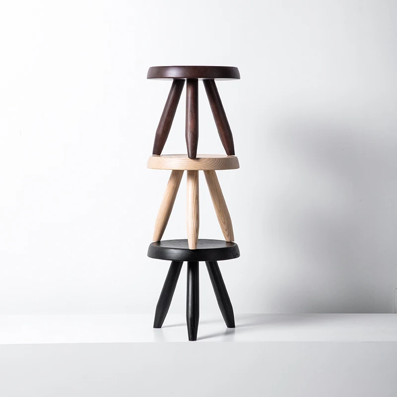 Nordic Solid Wood Round Stool  - Office Furniture For Sale review and price