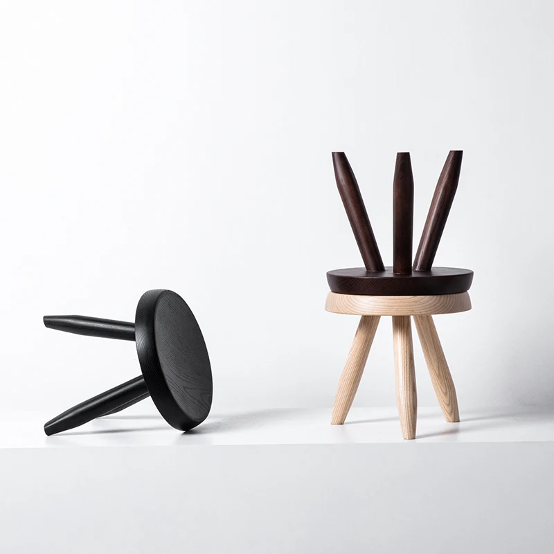 Nordic Solid Wood Round Stool  - Office Furniture For Sale review and price