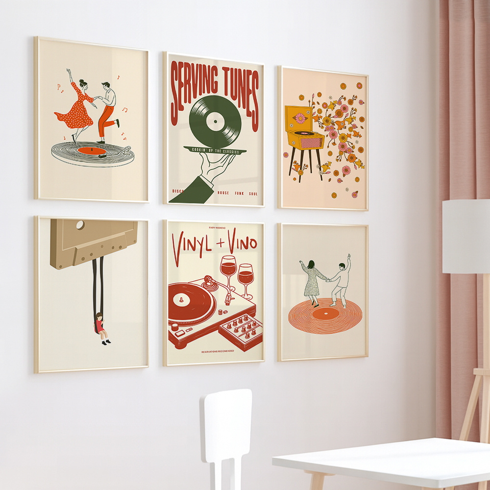 1pc Vintage Music Canvas Poste - Office Furniture For Sale review and price