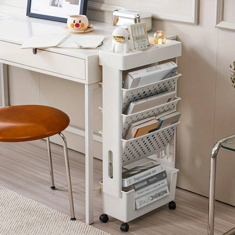 5-Tier Rolling Storage Cart Wi - Book Cart Rolling review and price