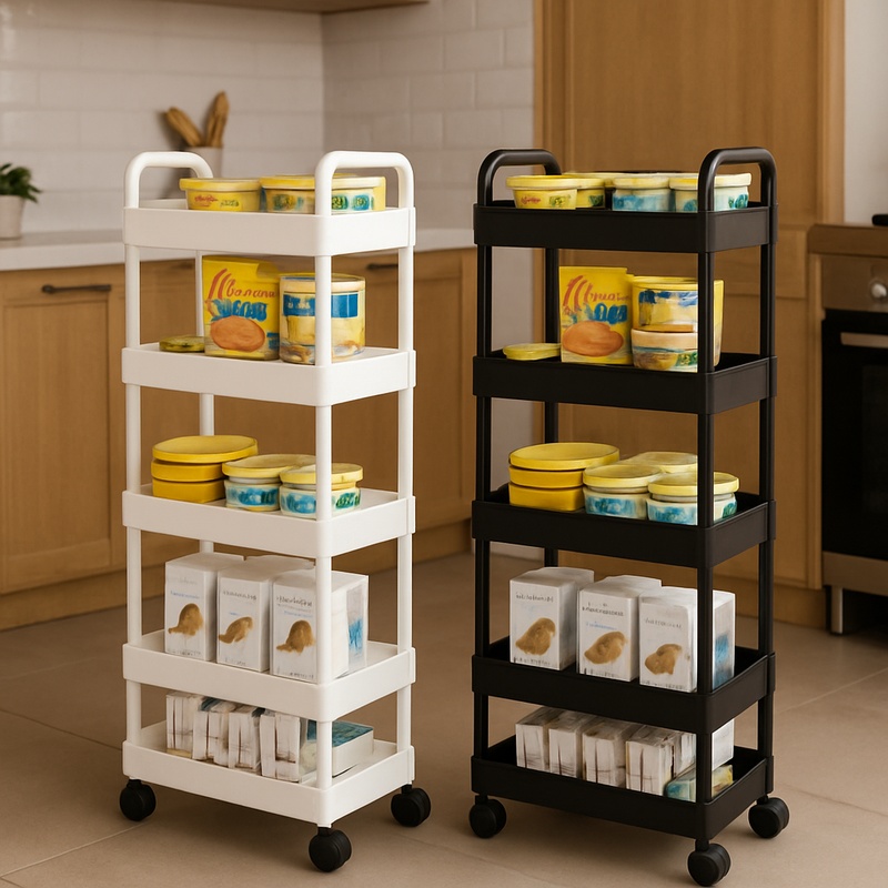 5-Tier Rolling Storage Cart wi - Book Cart Rolling review and price