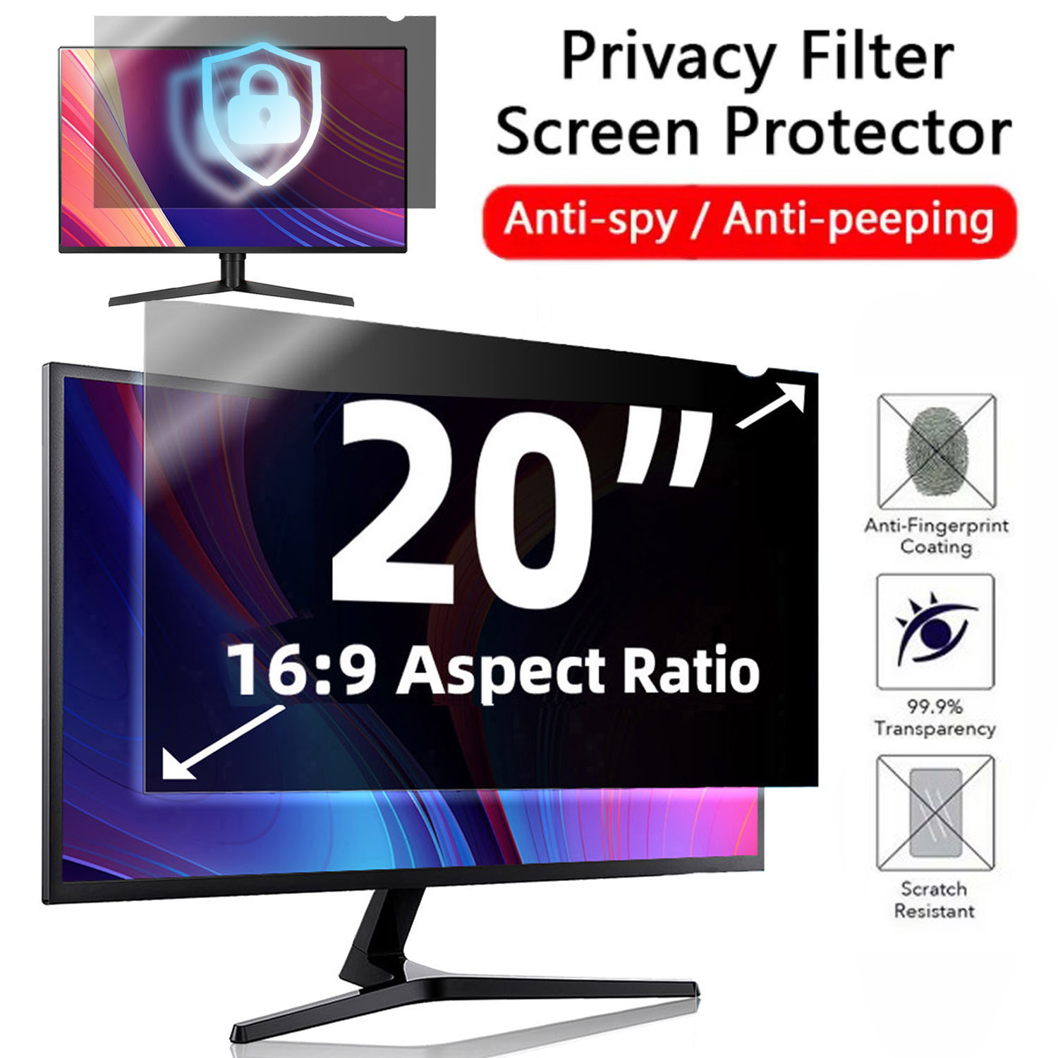20 Inch Computer Privacy Scree - Monitor Privacy Filter review and price